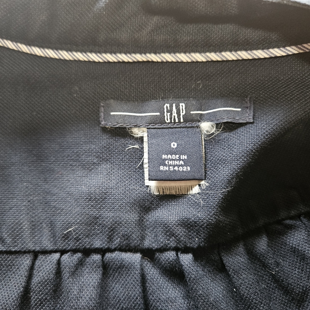 Gap 100% Cotton Navy Shirt Dress With Tie Belt - Picture 10 of 12